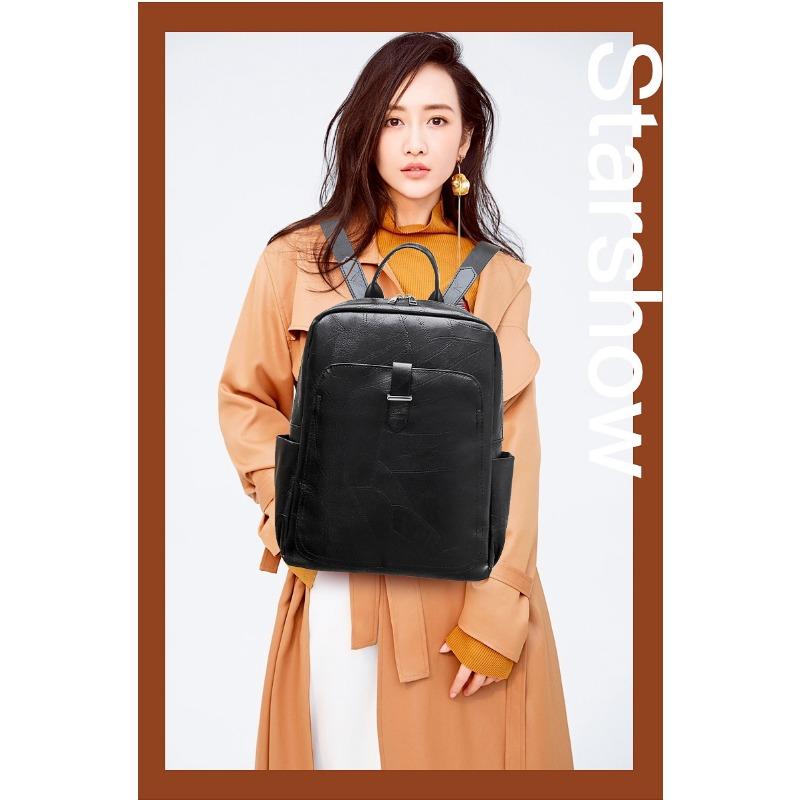 PU Soft Leather Large Capacity Commuting Women's Backpack