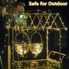 Wasserdichte Solar-Lichterketten für den Außenbereich - 1/2/4 Sets 8 Modi Funkelnd Warmweiß für Terrasse Garten Baum Hof Party Dekoration