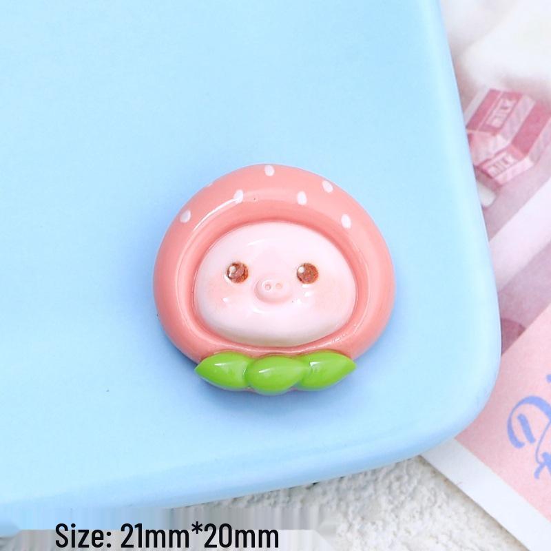 Handmade Resin Pig Hair Clip and Clog Decoration Set