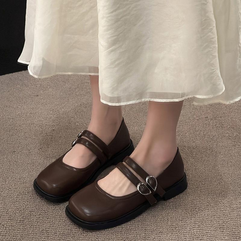 Fashion Summer Fashion Square Toe Women's Shoes 2025 Mary Jane Japanese Style Trend Lolita Low Heels Ladies Pumps Zapatos De Mujer