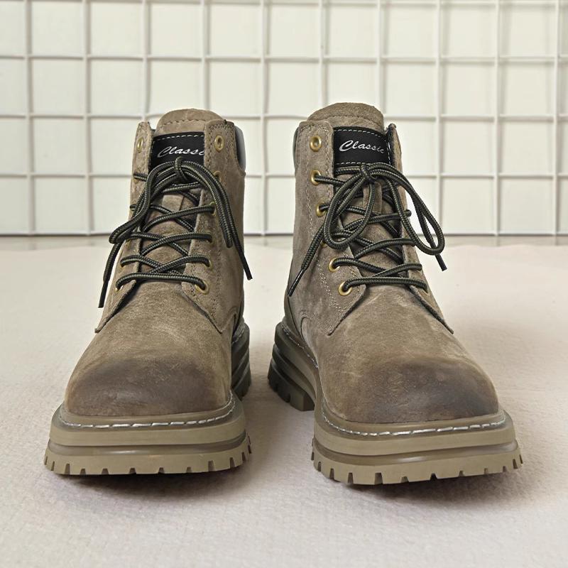 Ботинки Dahuang ботинки Martin мужские ботинки из натуральной кожи новый стиль высокая посадка универсальные рабочая одежда на толстой подошве мужская и женская обувь 45 7980₽