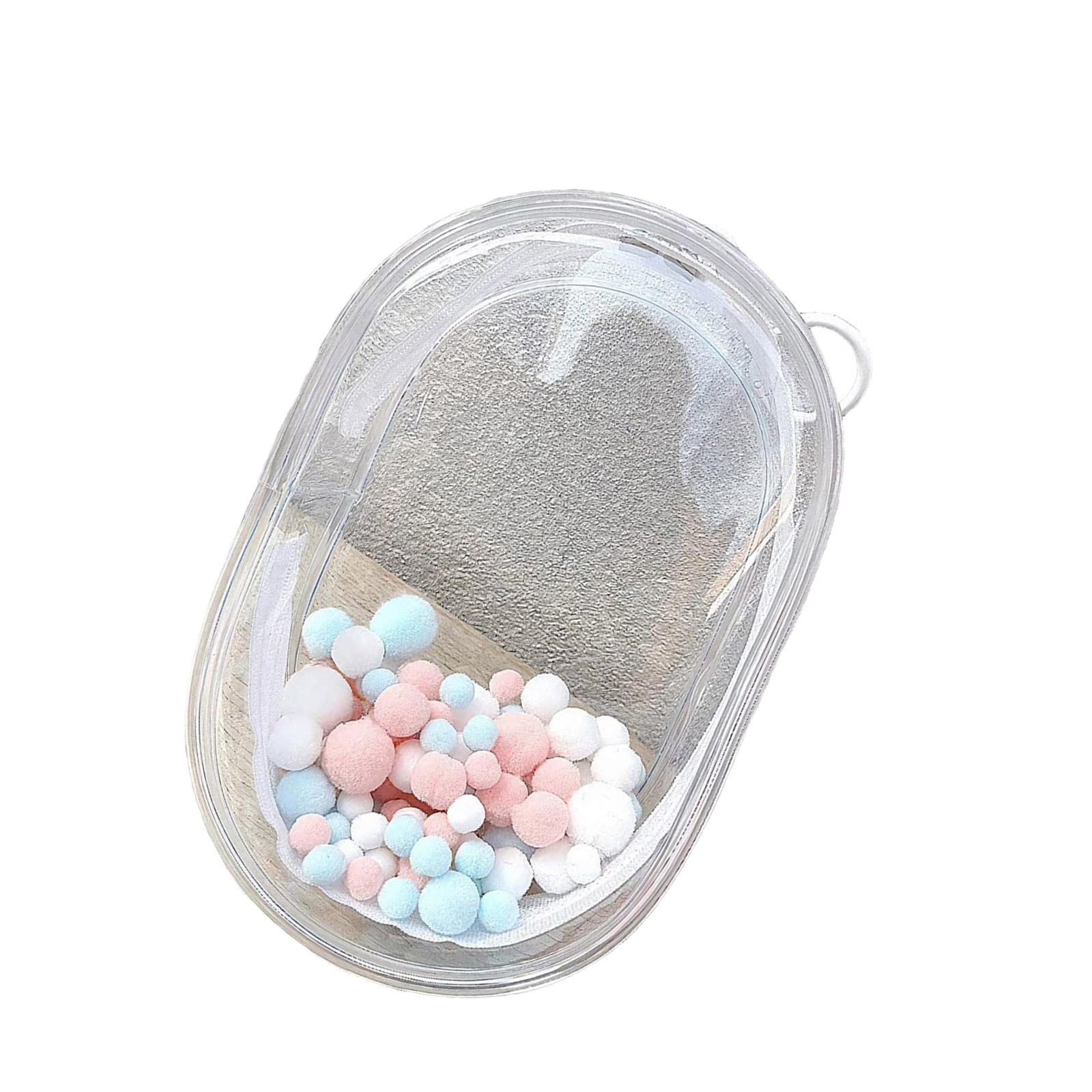 

Plush Doll Holder Keychain PVC Charm Anime Figure Storage Case Pendant for Backpacks Transparent Bag Accessories M прозрачный