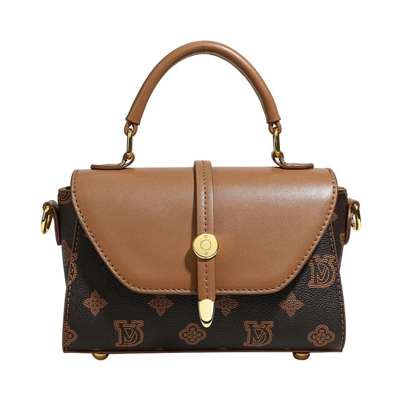 Vintage Bag Handbag Women's Crossbody Bag Autumn and Winter Printed Women's Bag Light Luxury