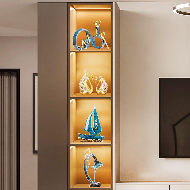 Yaşam ve Yemek Alanları İçin Çağdaş Minimalist Cam Dolap