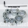 7 Sizes Carbon Steel Drill Guide Stop Collars Controller Set Precise Depth Control For Wood Plastic Drilling Operations