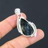 Pear Nellite Stone Sterling Silver Trendy Unique Birthday Wedding Wife Pendant
