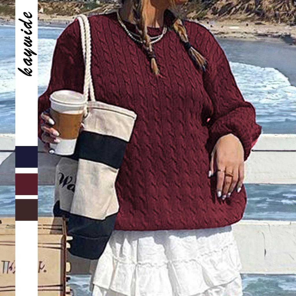 Lässiger und vielseitiger langärmliger Wollmantel und Pullover für Damen 2025 Herbst und Winter