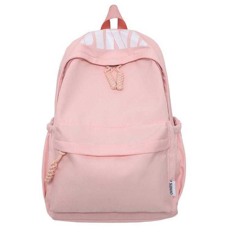 Mochila Escolar Estilo Japonés ins Letra Gran Capacidad Campus Ligera Simple para Viajar Versátil Mochila para Estudiante de Secundaria