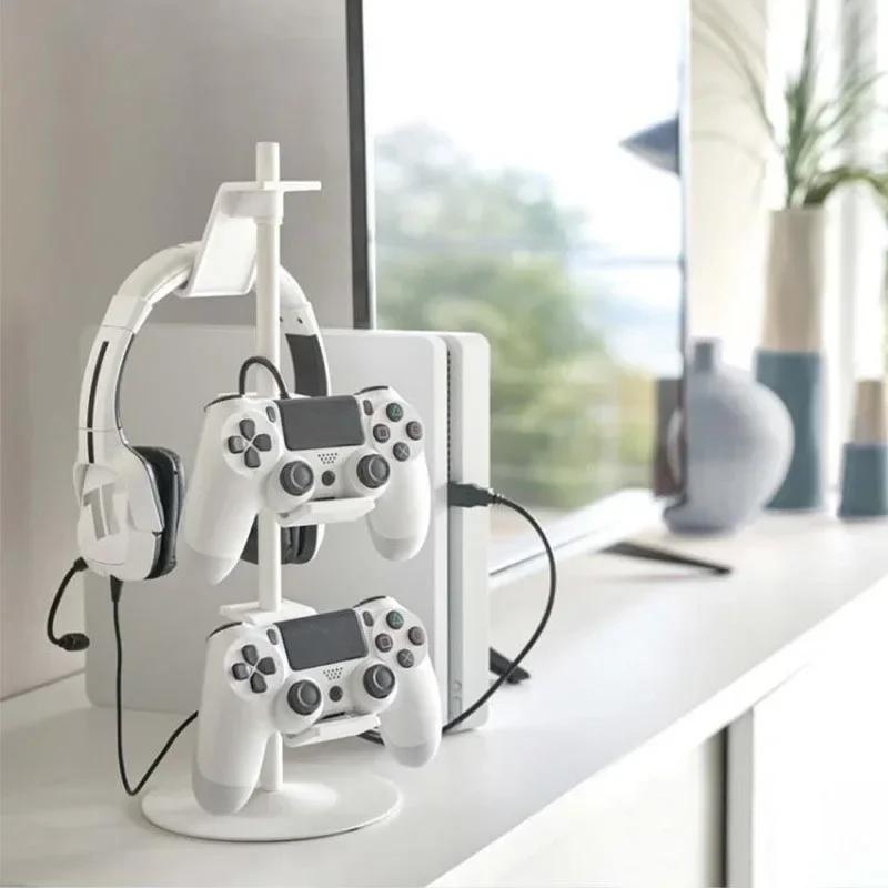 Adjustable Controller Storage Rack 3/4 Layers Gaming Headset Hanger Desktop Organizer with Non-slip Gasket And Stable Base