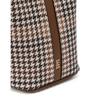 Daks Brown Leather Houndstooth Check Tote Bag M