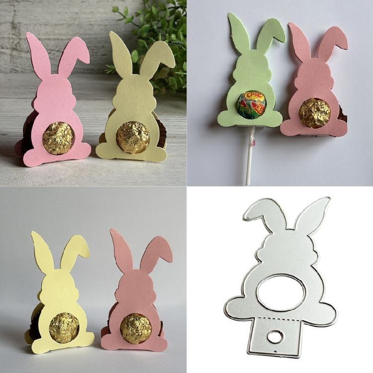 Easters Rabbits Cutting Dies Embossing Stencils Cuts Stencils Metal Die Cuts for Scrapbooking Card Scrapbook Decoration