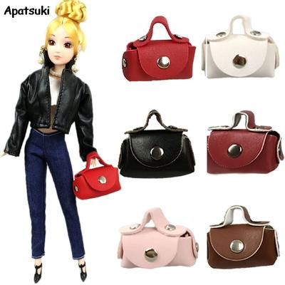 1/6 Doll Accessories For Barbie Doll Handbag Lady Leather Bags Purse Accessories for Barbie Dollhouse Girl Gift Kids Toy 1PCS