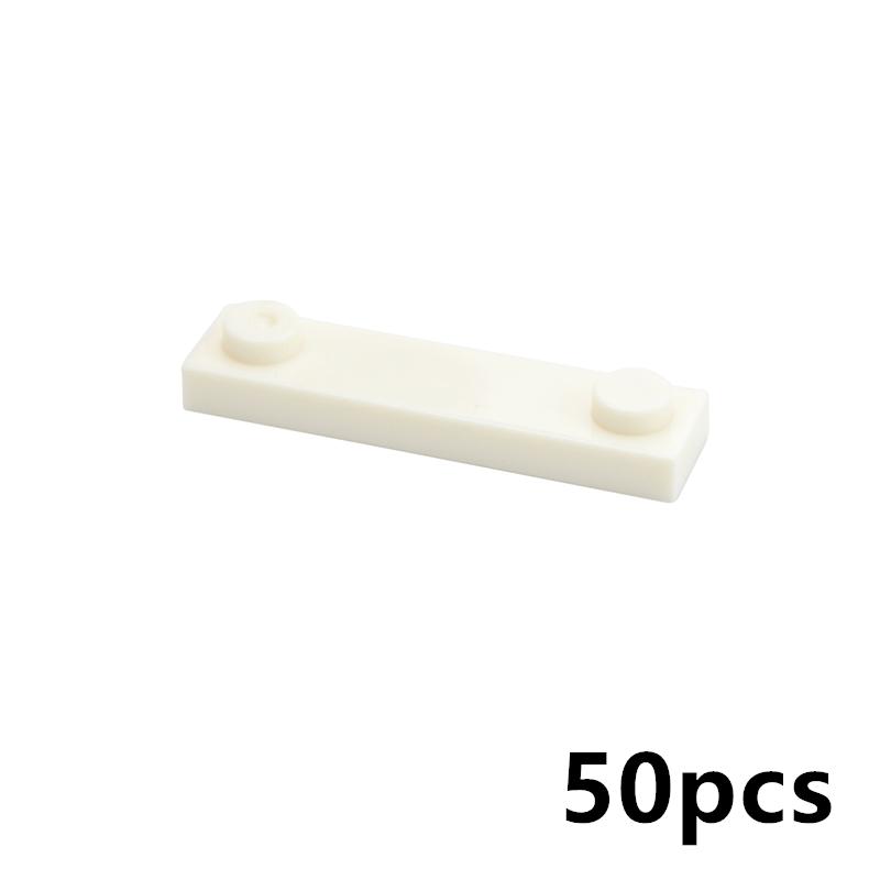 

50Pcs High-Tech MOC Parts Building Blocks Plate 92593 Modified 1x4 with 2 Studs without Groove DIY Bricks Compatible with Toys