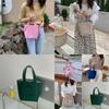 Versatile Double-sided Checkered Canvas Bag Stylish Handheld Tote For Students