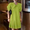 ZANZEA Women Summer Doll Collar Casual Short Sleeve Dress