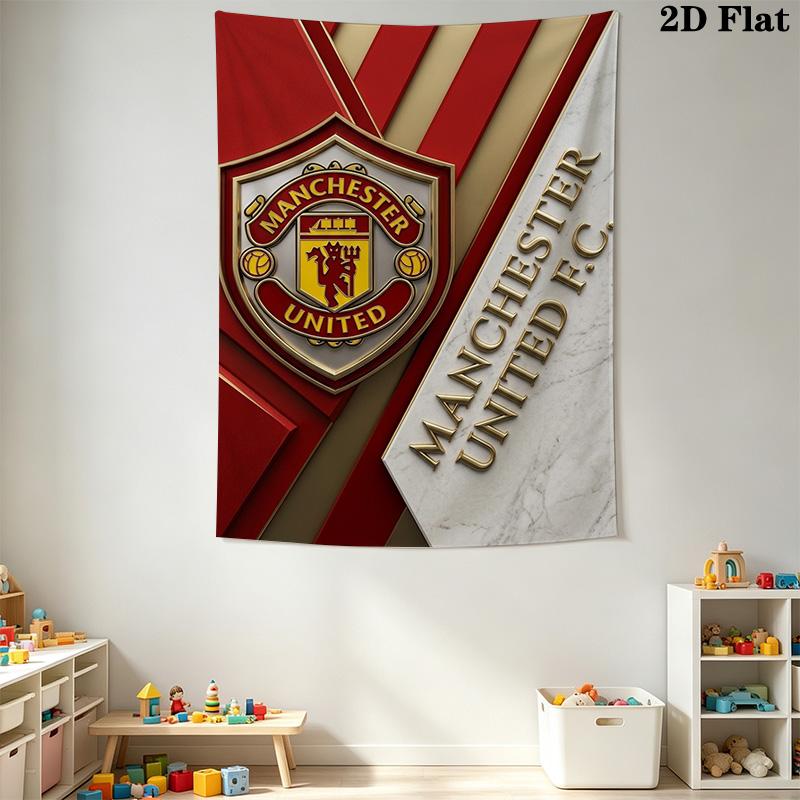 Manchester Crest Wallpaper Threepiece Set 1 Duvet Cover 2 Pillowcase Without Core Duvet Cover And Pillowcase Bedding Set
