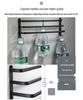Schwarzer Weltraum-Aluminium Einzel-Handtuchhalter und -ständer zum Aufhängen von Handtüchern im Badezimmer