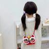 Childrens Festive Lion Plush Bag Cute  Crossbody Bag For Winter Coin Purse