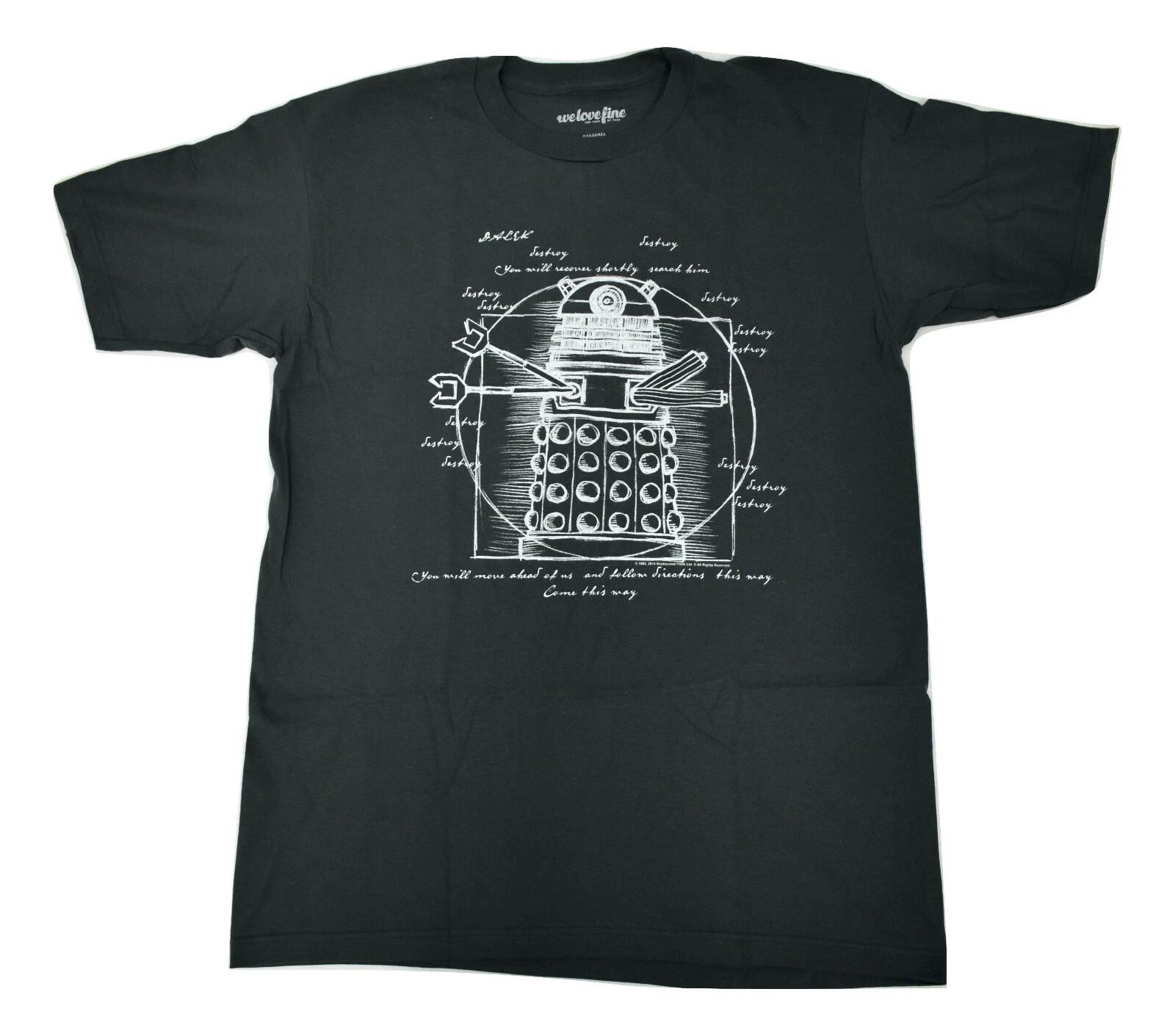 WeLoveFine Mens Dr. Who & The Daleks Dalek Schematic Shirt New S, M M