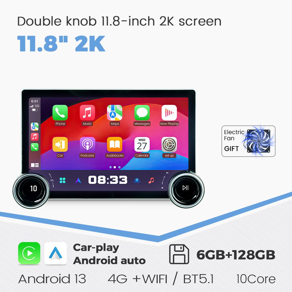 Navifly 11.8" 2K Screen Android Car Radio Autoradio 2 Din Universal Stereo WIFI GPS Multimedia Player For Nissan Toyota Kia VW