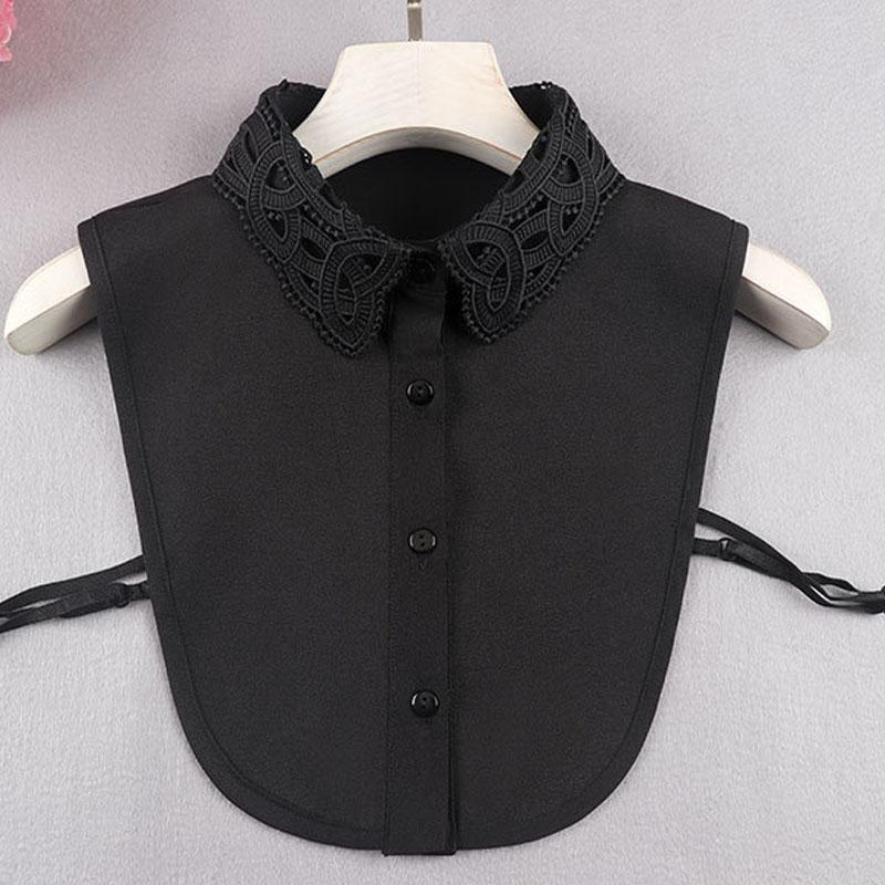 Białe Sztuczne Kołnierzyki Dla Kobiet Krata Klapa Odpinany Kołnierzyk Koszula Koronka Stójka Fałszywy Kołnierzyk Kobieta Zdejmowany Krawat Nep Kraagie