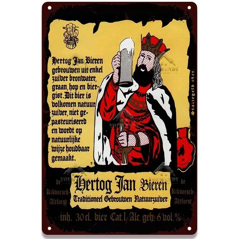 

Retro Hertog Jan Metal Sign - Exquisitely Crafted Tin with Vivid Paint, Ideal for Bar & Club Decor to Create a Mesmerizing Mural 20x30cm（7.8x11.8inch）