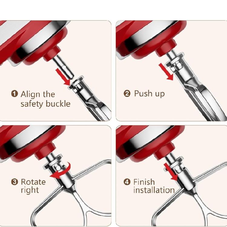 Dishwasher Safe Stainless Steel Beater Replacement for 4.5-5QT Stand Mixer Attachment Dishwasher Safe Accessories