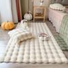 Cream White Plush Area Rug
