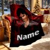 Custom Name Personalized Damon Salvatore Print Blanket, Home Decor, Bedroom, Sofa, Camping, Couch, Gifts for Birthday Christmas