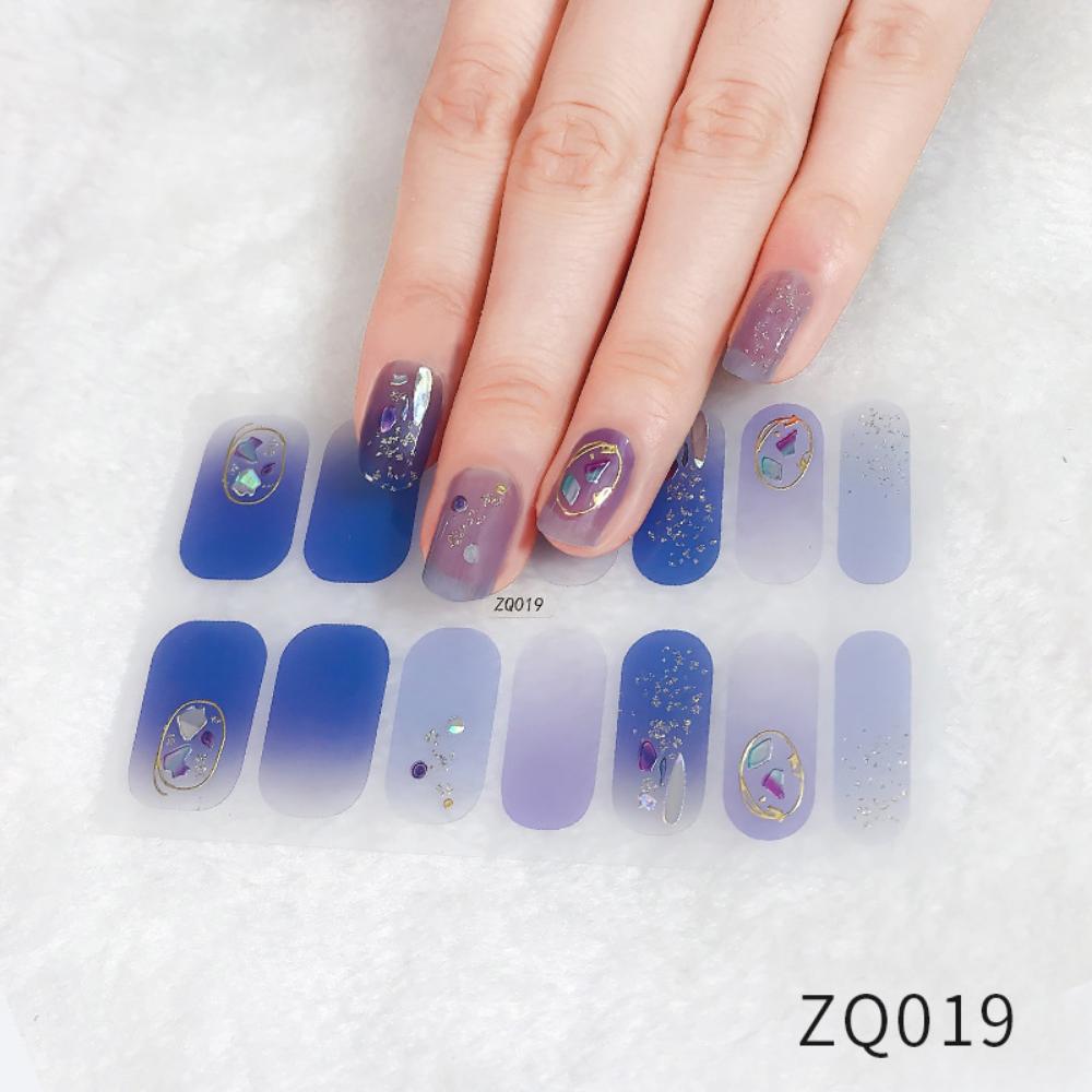 Whitening Three-dimensional Nail Sticker Full Sticker Waterproof Nail Patch Advanced Sense Simple Wind Nail Polish Glue