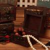 Retro Wood Storage Box Brown Treasure Box Fashion Vintage Mini Box  Gift