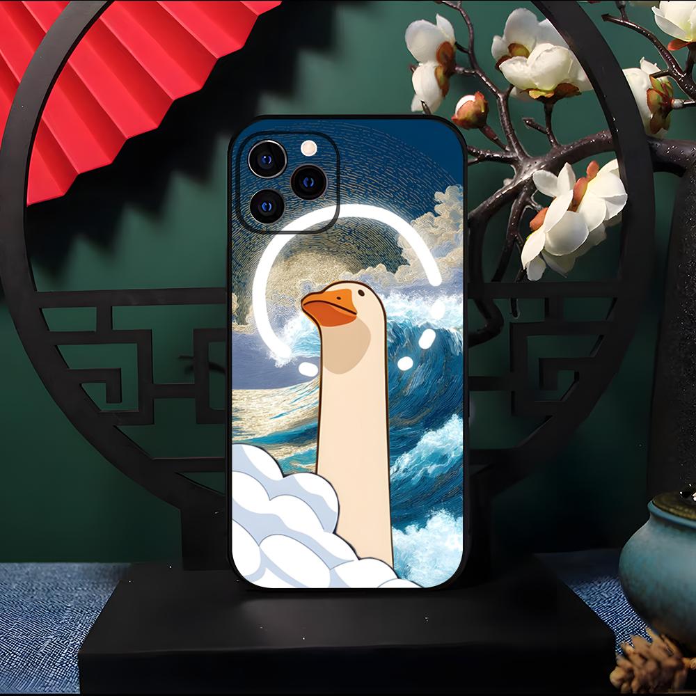 New Fun Duck Goose Phone Case For IPhone 17 Pro Max 16 15 14 Pro Max 13 11 Air Plus Silicone Cover