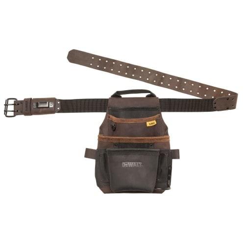 

DEWALT Tool Belt, with Leather Pouch, 12 Pockets, Brown (DWST550115)