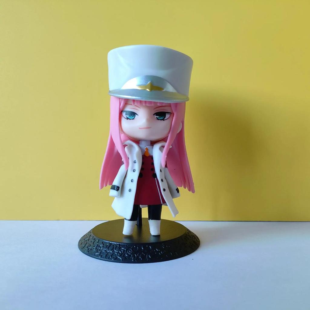 11CM Darling in the FranXX Anime Figure 02 ZERO TWO Kawaii Model Childhood Cute PVC Static Toys Decoration Lovers Gifts Doll