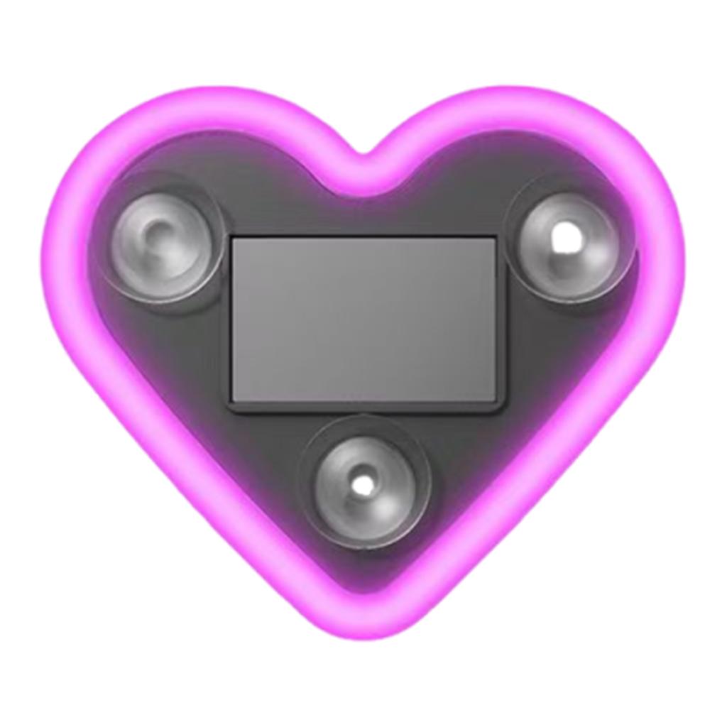 Solar Power Heart Shape C-Pillar Lamp Multi-Purpose Car Interior Decoration Lamp Automotive Atmosphere Love Light Car Accessory