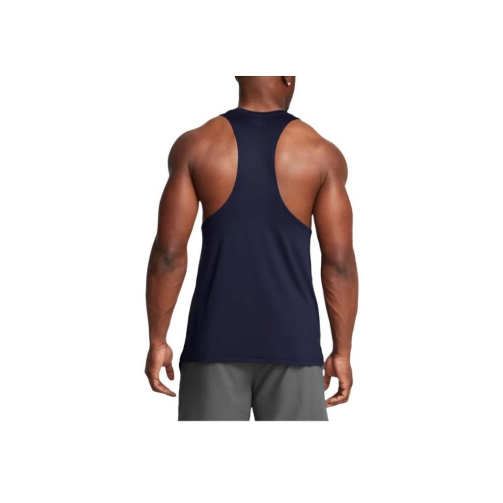 Under Armour Vanish Logo Round Neck Sweat-Wicking Loose Sleeveless Tank Men Tops Midnight-Navy 1382802-410