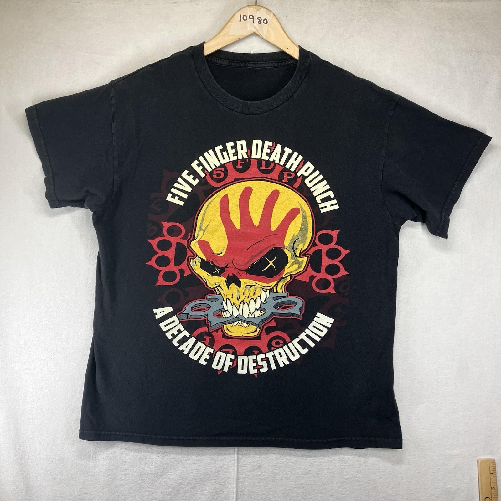 Five Finger Death Punch Mens Medium 2016 Tour Heavy Metal Hard Rock Band T-Shirt 4XL