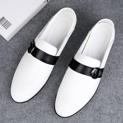 Genuine Leather Mens Shoes Slip On Office Male Formal Shoes Wedding Party Men Monk Shoes Dress Flats Breathable Oxford Footwear