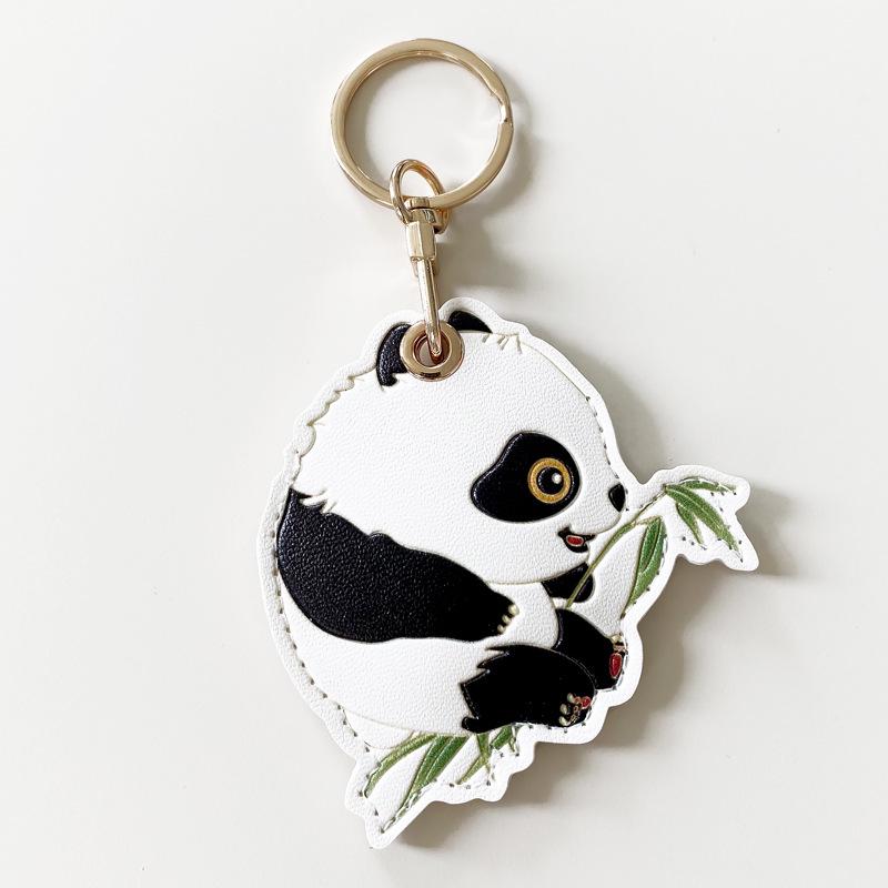 Cartoon PU Leather AirTag Holder Keychain & Bag Charm
