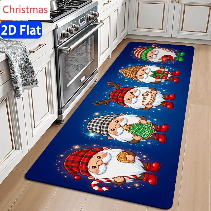 Charming Xmas Cute Dog Pattern Bedroom Living Room Laundry Floor Mat Entryway Area Rug Kitchen Runner Rug Winter Extravaganza