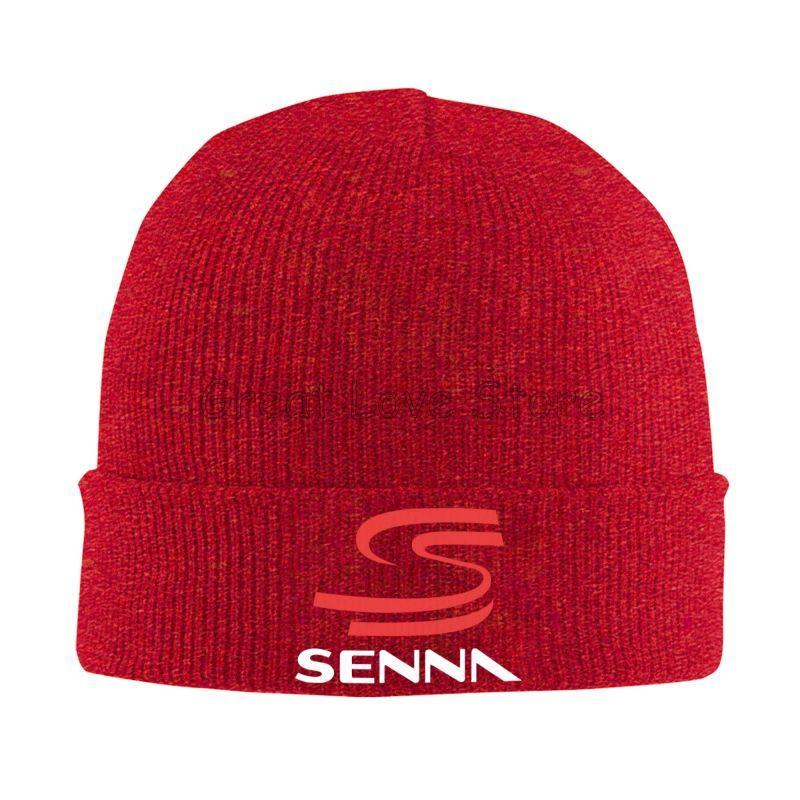 Ayrton Senna Print Bonnet Hats Men Women Trendy Outdoor Skullies Beanies Autumn Winter Pattern Warm Head Wrap Caps