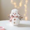 Plush Knit Christmas Snowman Figurine Doll Decoration Christmas Ornaments For Tabletop Holiday Atmosphere Decor