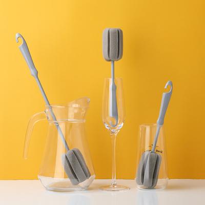 Bekerborstel met zachte spons, krachtige reinigingskracht, lange steel, babyflesborstel, bekerreiniger voor de keuken