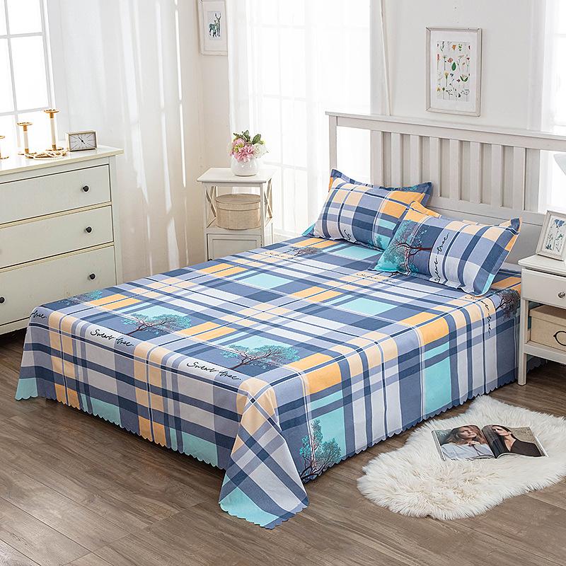 

Простыня постельного белья синего цвета, 1 шт., простыня размера «king-size» для двуспальной кровати, простыни с буквенным принтом, плоская простыня без наволочки 2pcs 45x76 Pillowcas