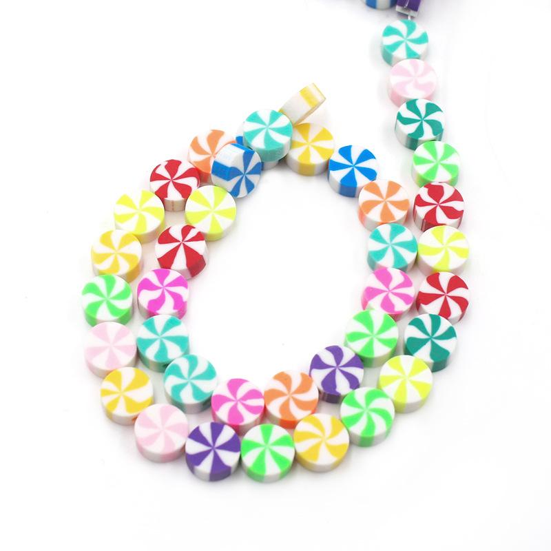 Soft Pottery Beads Beaded Handmade Materials Diy Jewelry Accessories Mobile Phone Chain Bead Separation Mixed Color Soft Pottery Loose Beads
