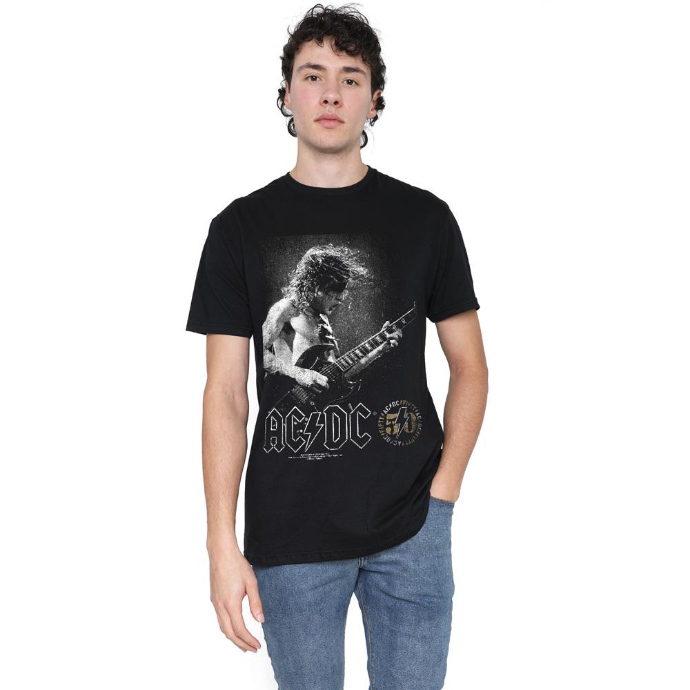 AC/DC Mens Photo Guitar T-Shirt