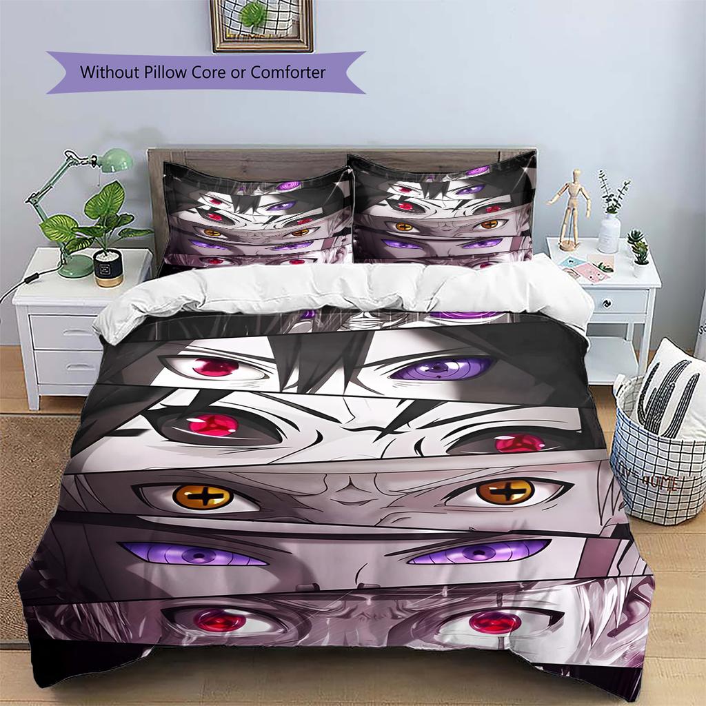 Cartoon Pattern Bedding Quilt Set Quilt Cover Pillowcase Home Decoration Birthday Gift (1 * duvet cover + 2 * pillowcase, without core)