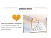 Elegant Hammered Heart-Shaped High-Stemmed Crystal Champagne Glass with Gold-Plated Edge