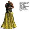 Vestido Maxi de Verano para Mujer, Vestido Largo Estampado sin Mangas de Cuello Redondo, Atuendos Casuales Fluidos para Vacaciones con Bolsillos