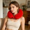 U-Shaped Pillow with Removable Cover, Neck Support Pillow for Travel Office Home, Lumbar Nap Cushion, Leg Lift Cushion, Cervical Relief Headrest